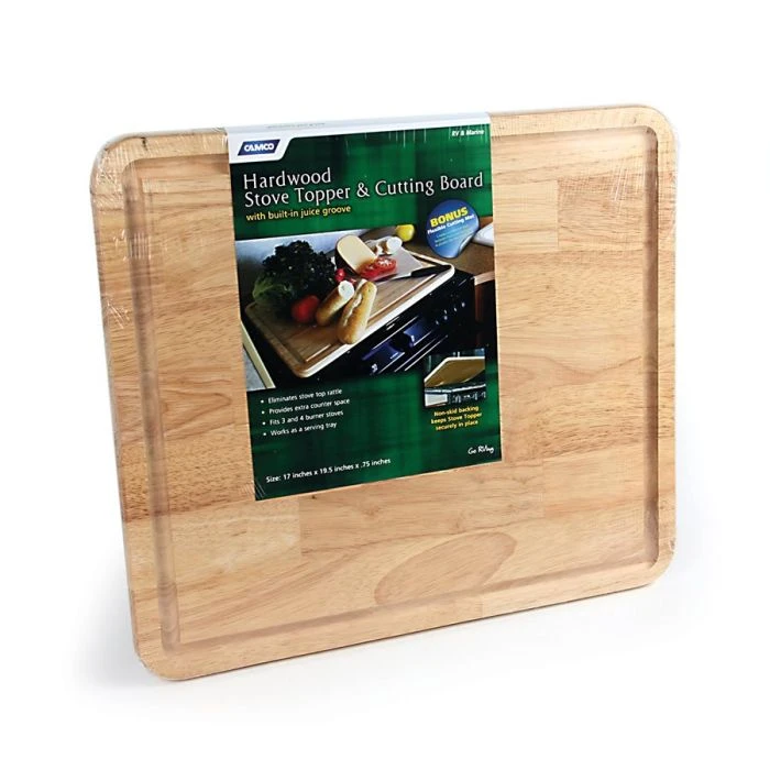Camco Oak Stove Topper/Cutting Board 3 Camco Oak Stove Topper/Cutting Board