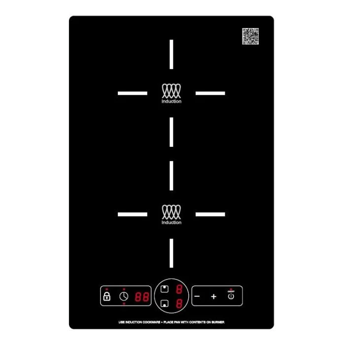 Pinnacle Appliances Black 13” Built-In Two Burner Stove Induction Cooktop 3 Pinnacle Appliances Black 13” Built-In Two Burner Stove Induction Cooktop
